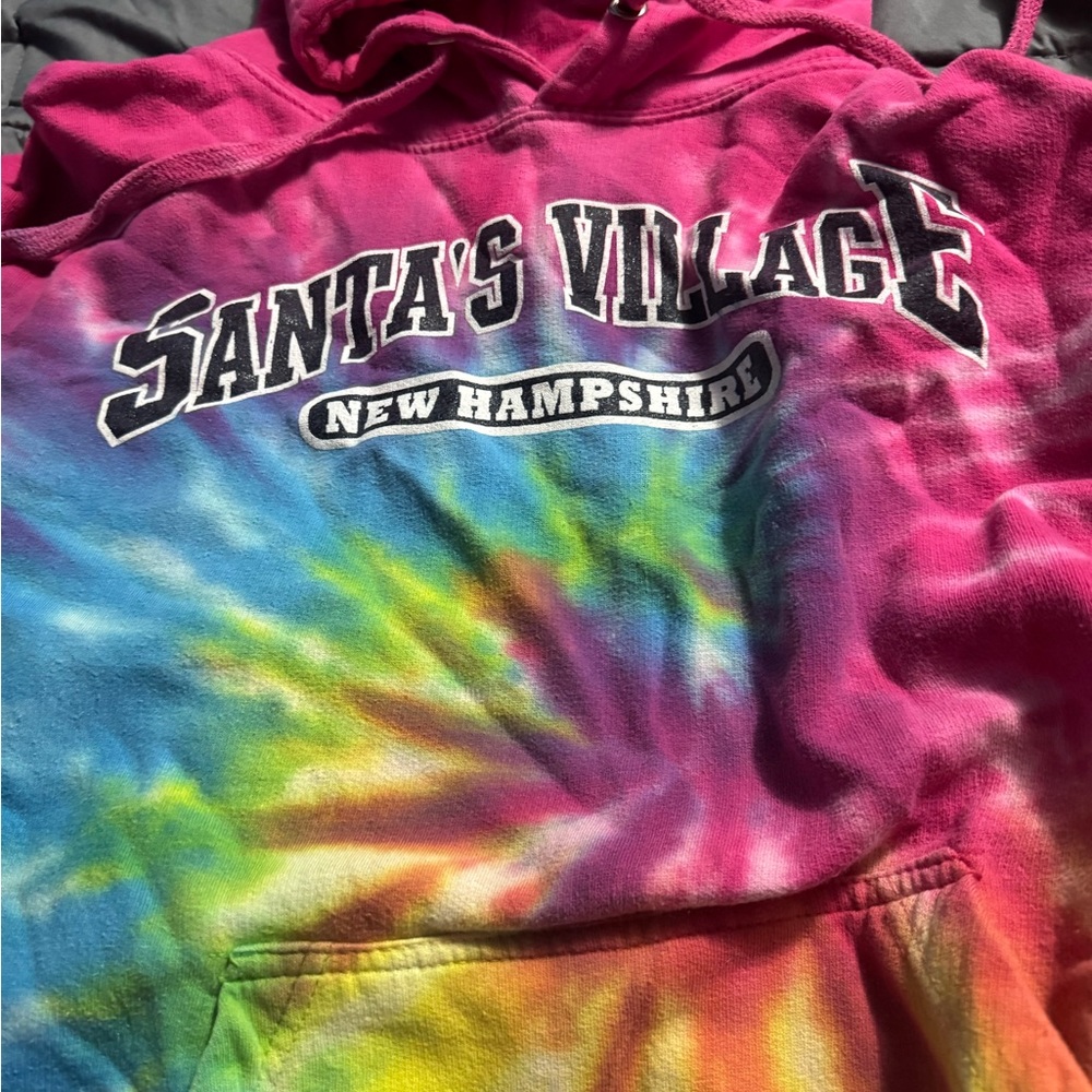 Tie-Dye Santa's Village Hoodie